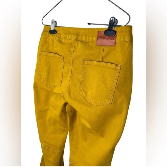 Home Folk Women's Mustard High Rise Flare Jeans - Picture 6 of 13